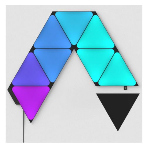 Nanoleaf Shapes Limited Edition Ultra Black Triangles Starter Kit (9-Panels), RGB, Create an Illuminated Display, Ultra-Thin Panels, Screen Mirror/Music Reaction, App/Voice/Manual Control Nanoleaf Shapes Limited Edition Ultra Black Triangles Starter Kit (9-Panels), RGB, Create an Illuminated Display, Ultra-Thin Panels, Screen Mirror/Music Reaction, App/Voice/Manual Control